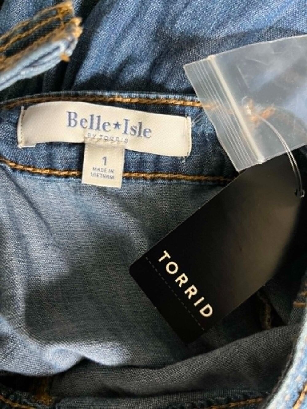 Torrid Belle Isle Denim Midi Dress size 1 (US 1X 14-16) - Picture 8 of 8